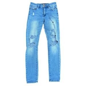 Abercrombie & Fitch | Harper Low Rise Super Skinny Distressed Denim Jeans